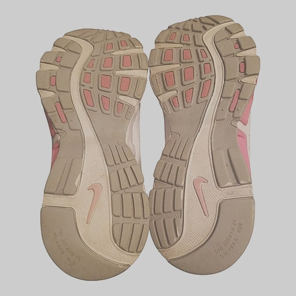 Nike Girls T Run 4 Running Pink and Gray Shoe